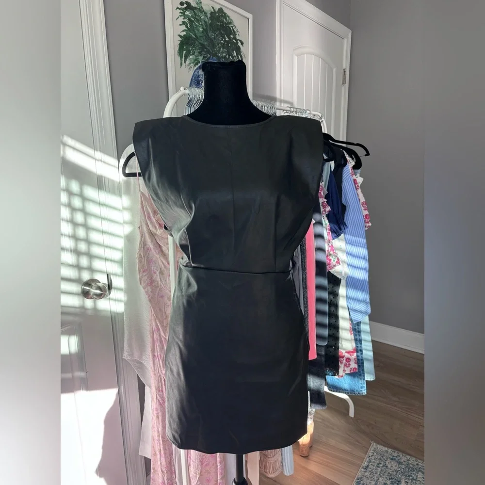 En Saison Faux Leather Mini Dress - Picture 2 of 4